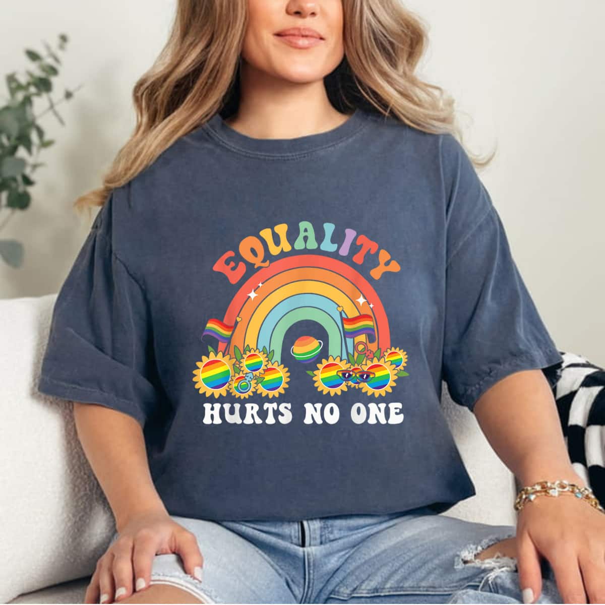 Equality Hurts No One LGBT Pride Gay Pride T-Shirt Equality Hurts No One LGBT Pride Gay Pride T-Shirt