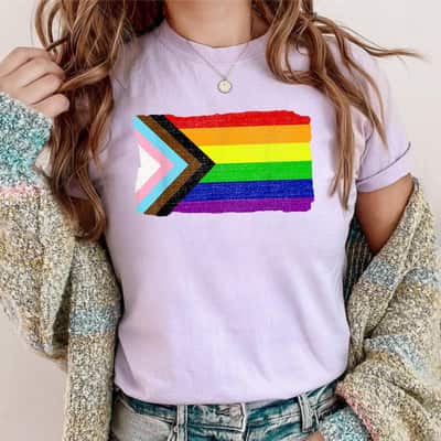 Progress Pride Flag LGBT Equality Gay Pride Human Rights T-Shirt