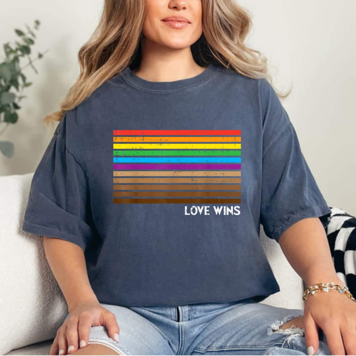 Rainbow Black Pride Flag Love Wins Equality Gay LGBT Gift T-Shirt Rainbow Black Pride Flag Love Wins Equality Gay LGBT Gift T-Shirt