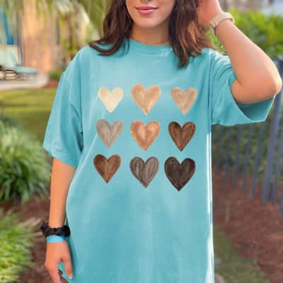 Melanin Hearts Social Justice Equality Unity Protest T-Shirt