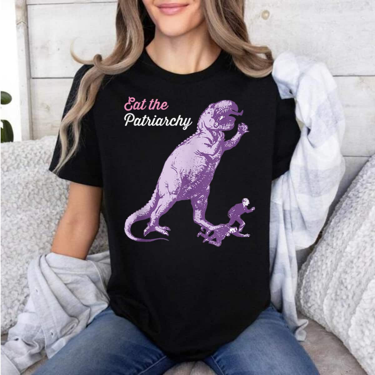 Eat The Patriarchy Funny Feminist Vintage T-Rex Dinosaur T-Shirt Eat The Patriarchy Funny Feminist Vintage T-Rex Dinosaur T-Shirt