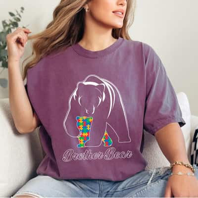 Brother Bear Autism Family Brother Autism Awareness T-Shirt