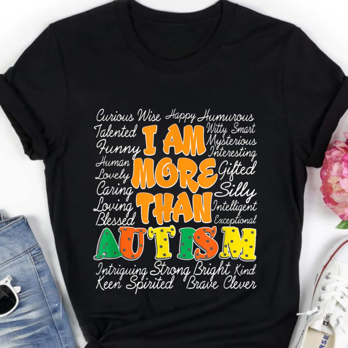 Word Cloud Puzzle Piece Inspirational Autism Awareness Gift T-Shirt Word Cloud Puzzle Piece Inspirational Autism Awareness Gift T-Shirt