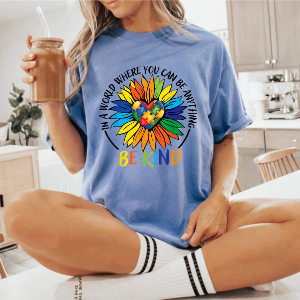 In A World Where You Can Be Anything Be Kind Autism Heart T-Shirt In A World Where You Can Be Anything Be Kind Autism Heart T-Shirt