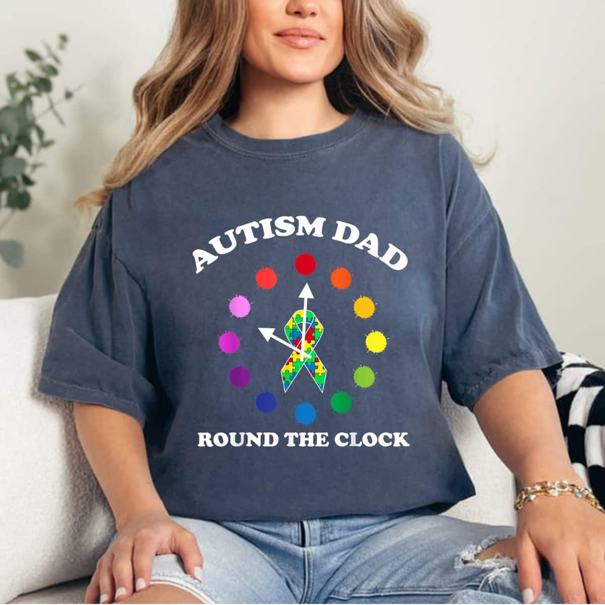 Dad Puzzle Piece Ribbon Autistic Cool Autism Awareness Gift T-Shirt Dad Puzzle Piece Ribbon Autistic Cool Autism Awareness Gift T-Shirt