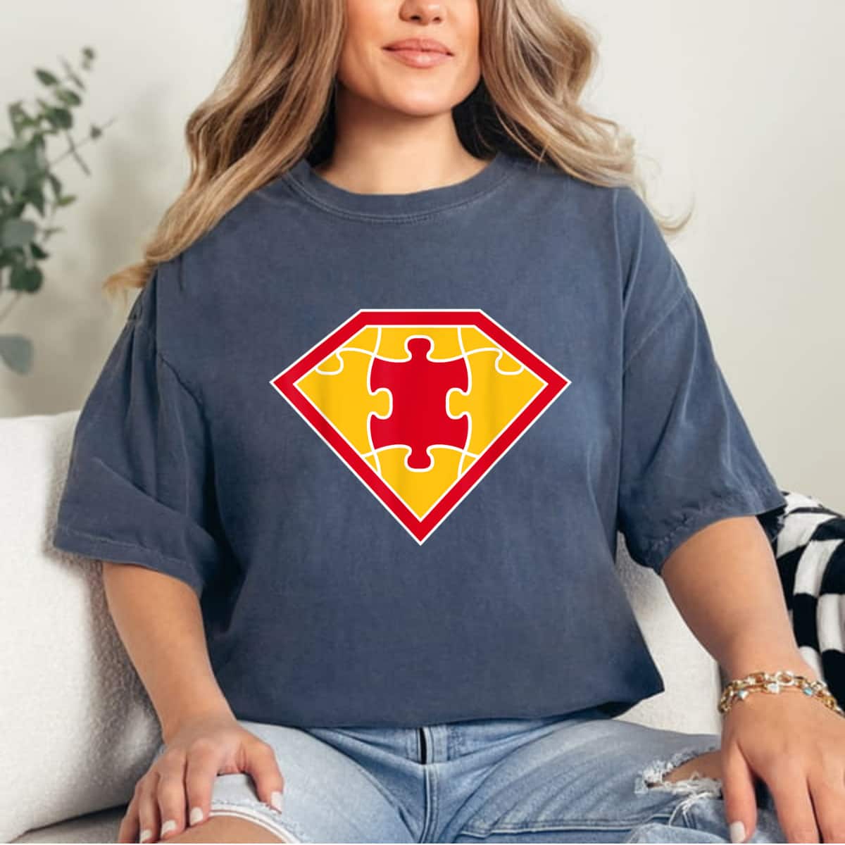 Superhero Puzzle Piece Inspirational Autism Awareness Gift T-Shirt Superhero Puzzle Piece Inspirational Autism Awareness Gift T-Shirt