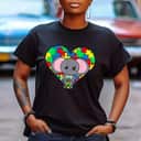 Elephant Heart Puzzle Ribbon Cool Autism Awareness Gift T-Shirt Elephant Heart Puzzle Ribbon Cool Autism Awareness Gift T-Shirt