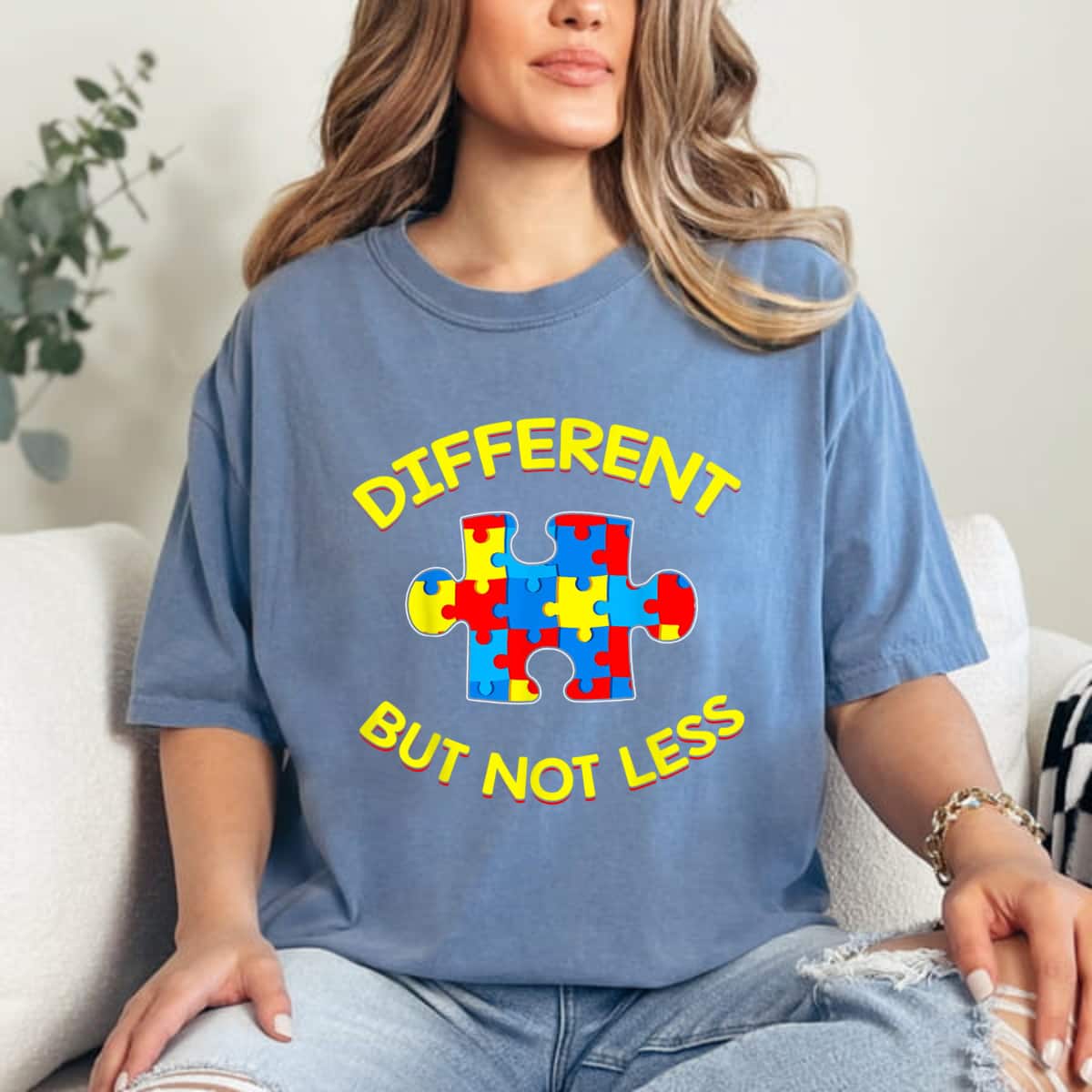 Different But Not Less Autism Awareness Puzzle Gift T-Shirt Different But Not Less Autism Awareness Puzzle Gift T-Shirt