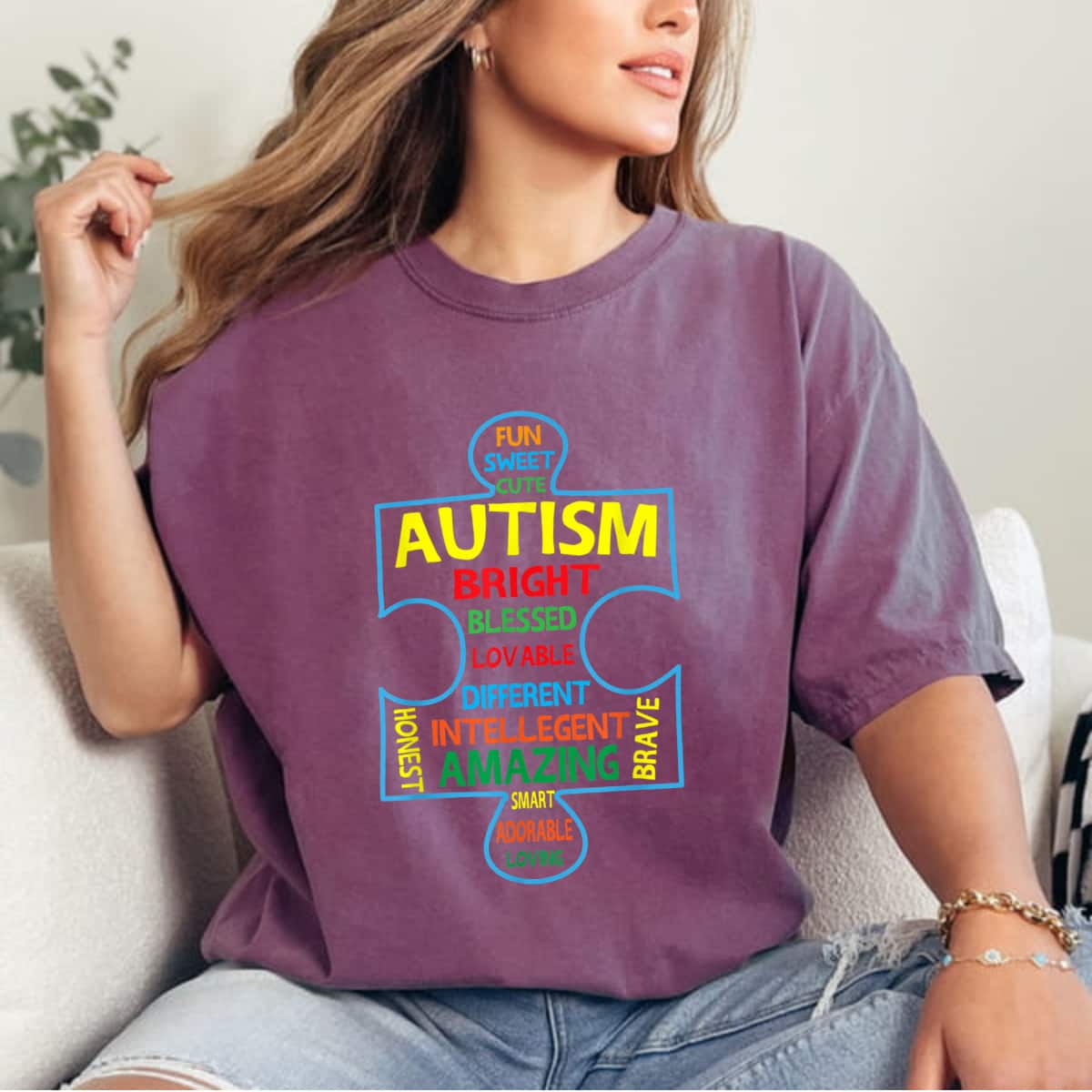 Puzzle Piece Intelligent Inspirational Autism Awareness Gift T-Shirt Puzzle Piece Intelligent Inspirational Autism Awareness Gift T-Shirt