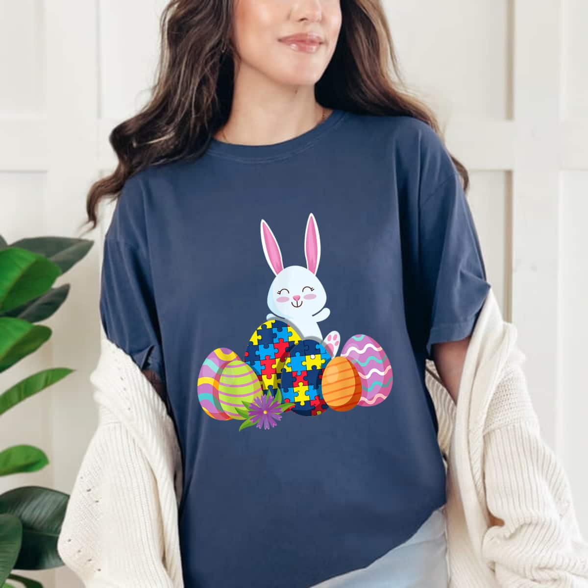 Autism Awareness Puzzle Easter Bunny Eggs Funny T-Shirt Autism Awareness Puzzle Easter Bunny Eggs Funny T-Shirt