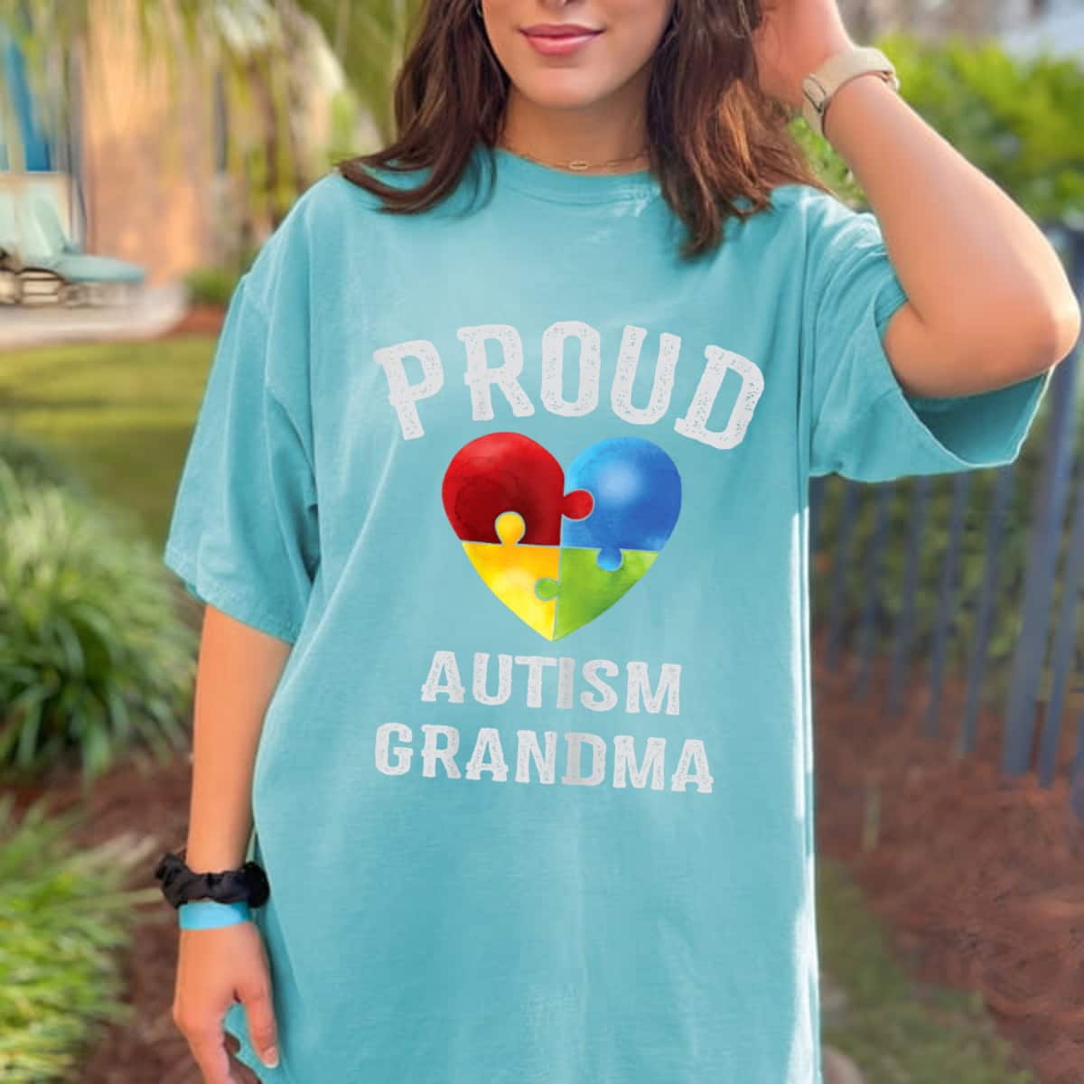 Womens Proud Grandma Autism Awareness Family Autism Grandma T-Shirt Womens Proud Grandma Autism Awareness Family Autism Grandma T-Shirt