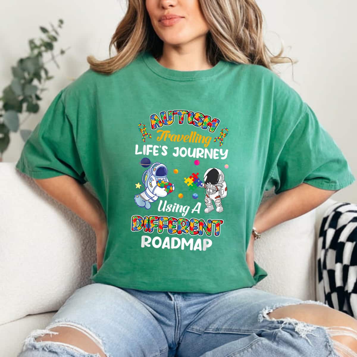 Autism Travelling Life's Journey Astronaut Autism Awareness T-Shirt Autism Travelling Life's Journey Astronaut Autism Awareness T-Shirt