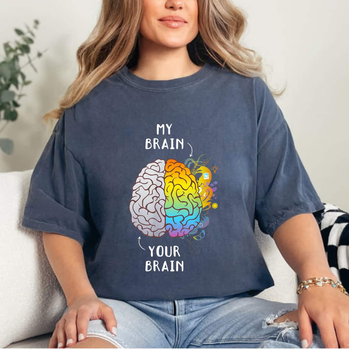 Autism Awareness Day Autistic Son Your Brain My Brain T-Shirt Autism Awareness Day Autistic Son Your Brain My Brain T-Shirt