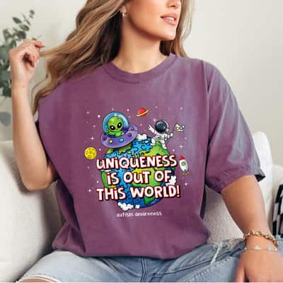 Uniqueness Is Out Of This World Autism Awareness T-Shirt