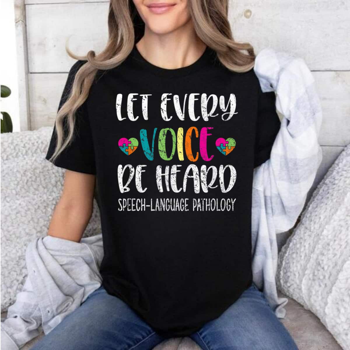 Autism Awareness Let Every Voice Be Heart Speech LAnguage Pathology T-Shirt Autism Awareness Let Every Voice Be Heart Speech LAnguage Pathology T-Shirt