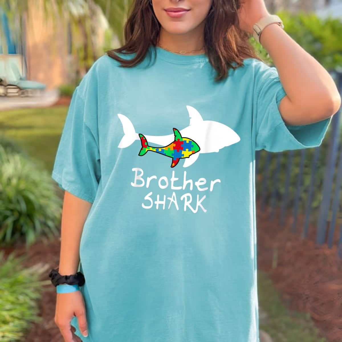 Brother Shark Puzzle Piece Cool Autism Awareness Gift T-Shirt Brother Shark Puzzle Piece Cool Autism Awareness Gift T-Shirt