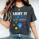 Autism Awareness Light It Up Blue Puzzle T-Shirt