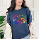 Infinity Heart Love Autism Awareness Needs No Words Tie Dye T-Shirt
