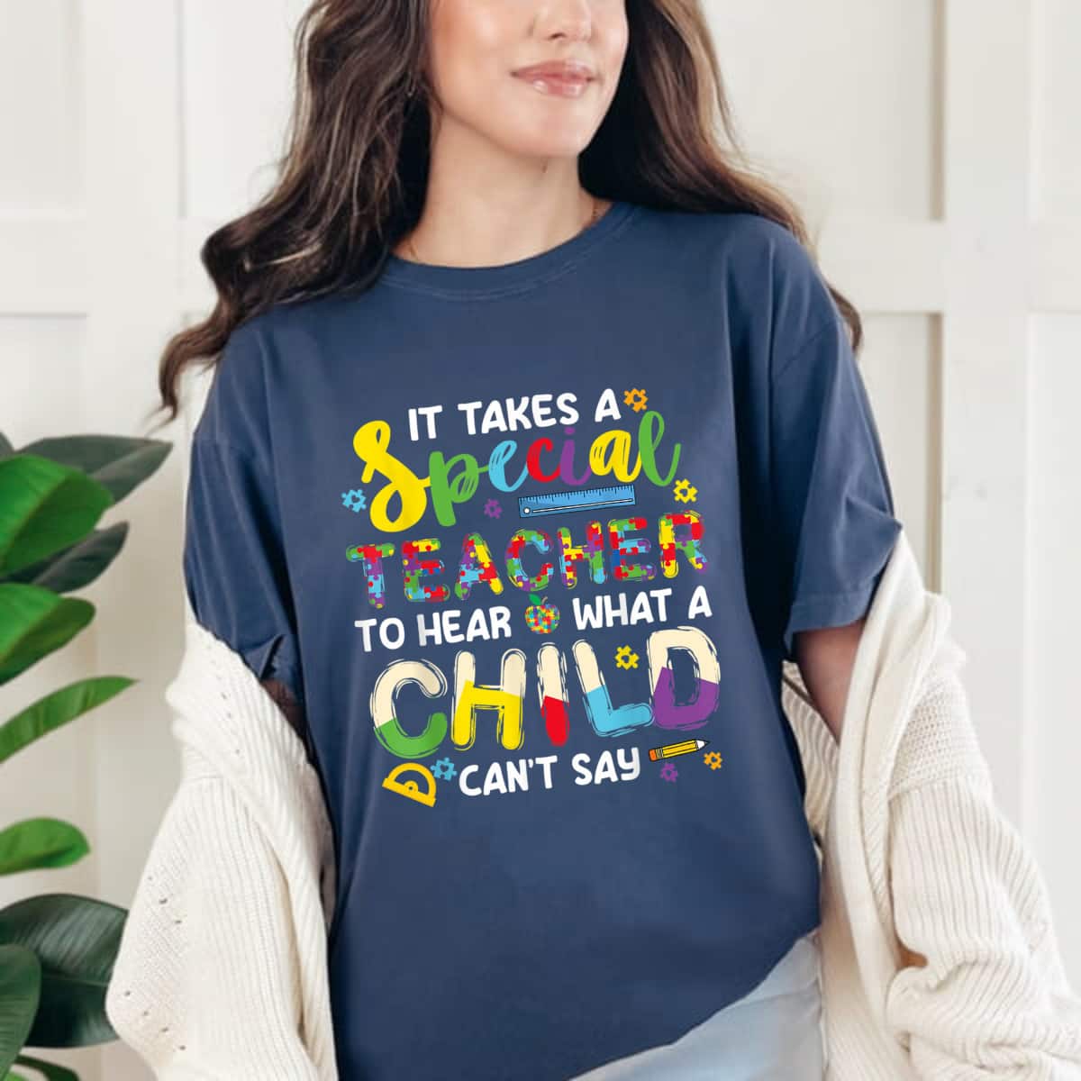 Autism Awareness Teachers It Takes A Special Teacher T-Shirt Autism Awareness Teachers It Takes A Special Teacher T-Shirt