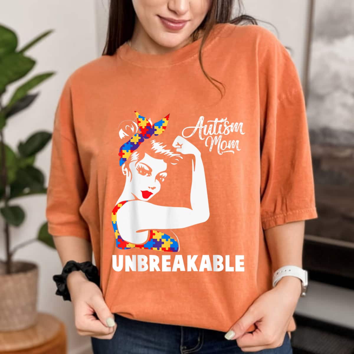 Womens Autism Mom Unbreakable Autism Awareness Day T-Shirt Womens Autism Mom Unbreakable Autism Awareness Day T-Shirt