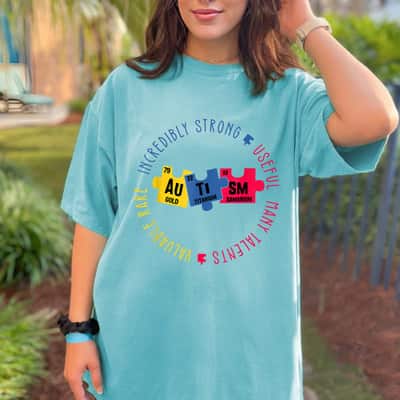 Autism Awareness Periodic Table Elements T-Shirt