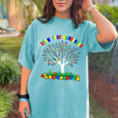 Autism Awareness Autism Tree For Autism Kids & T-Shirt
