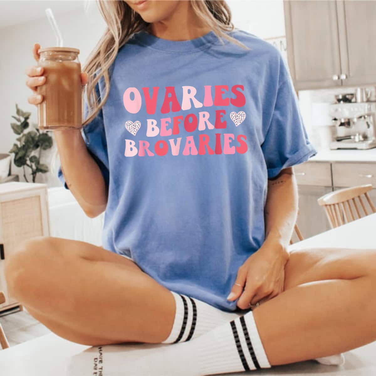 Ovaries Before Brovaries Galentines Feminist Feminism Girl T-Shirt Ovaries Before Brovaries Galentines Feminist Feminism Girl T-Shirt