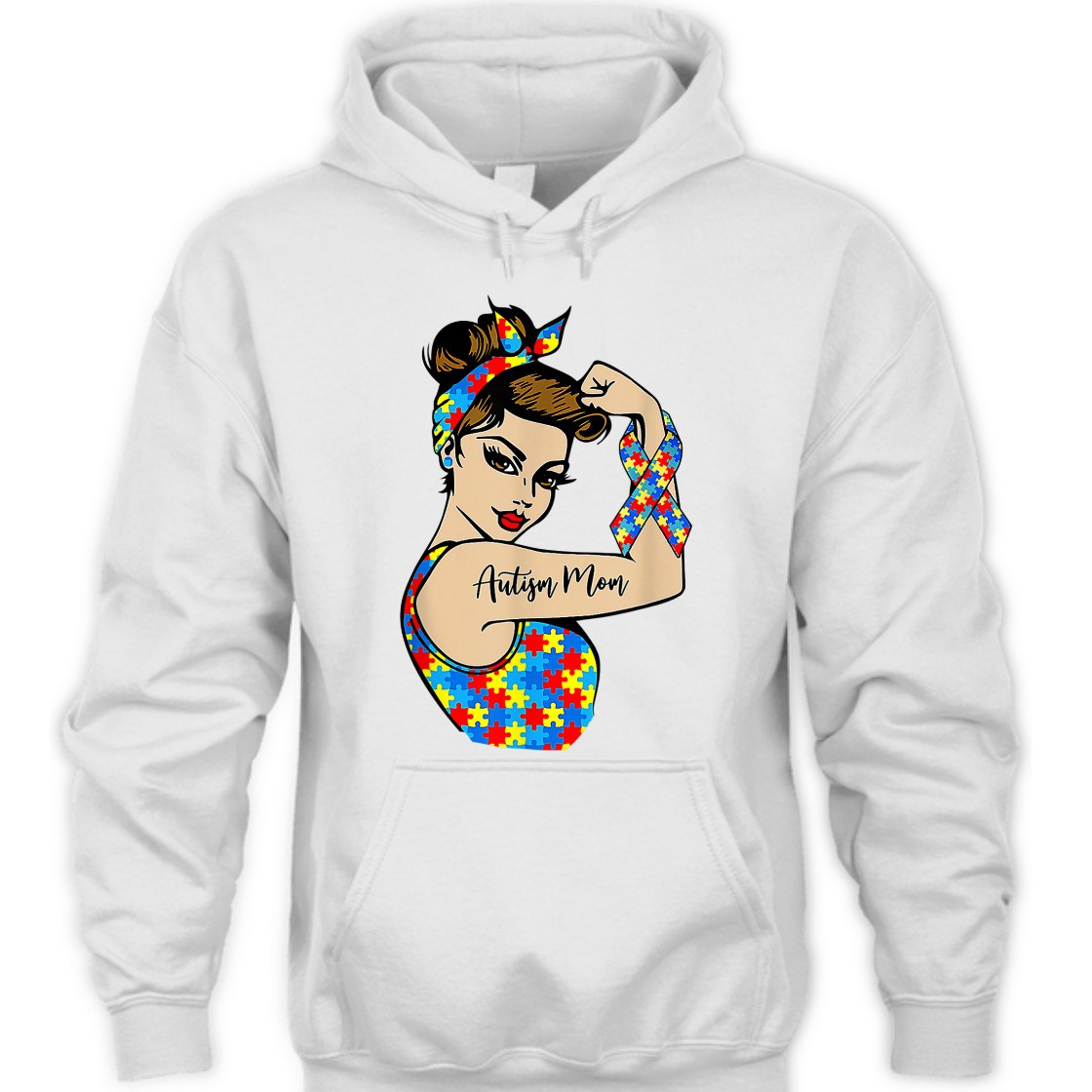 Strong Women Autism Mom Unbreakable Rosie The Riveter Power T-Shirt