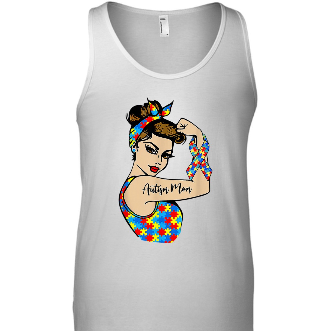 Strong Women Autism Mom Unbreakable Rosie The Riveter Power T-Shirt