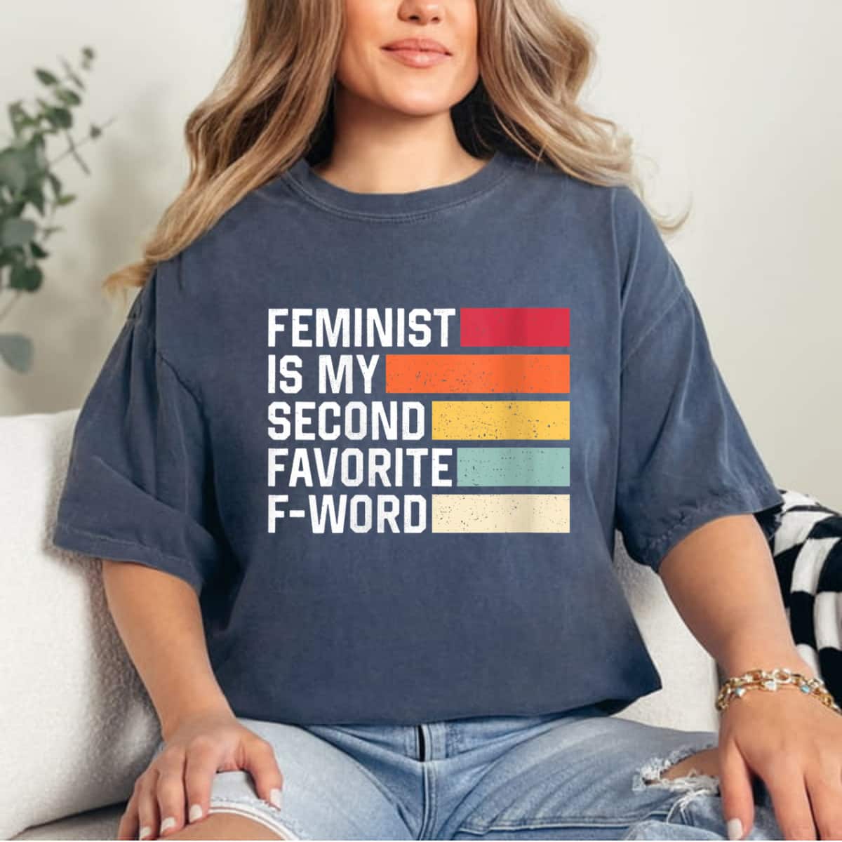 Womens Feminist Is My Second Favorite F Word Retro Feminism T-Shirt Womens Feminist Is My Second Favorite F Word Retro Feminism T-Shirt