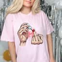 Womens Womens Middle Finger Up Feminist Red Nail Polish Gift Idea T-Shirt Womens Womens Middle Finger Up Feminist Red Nail Polish Gift Idea T-Shirt