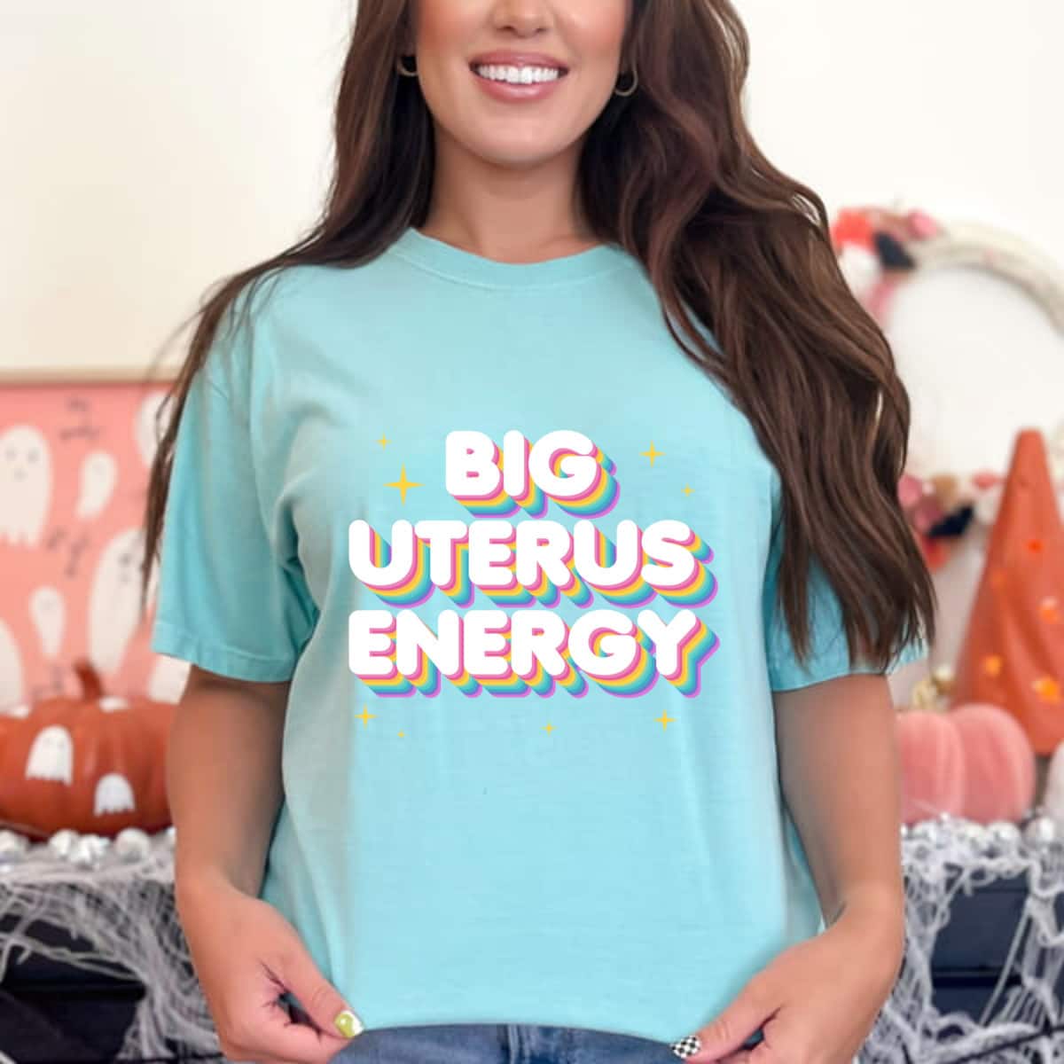 Women Empowerment Big Uterus Energy Feminist Slogan T-Shirt Women Empowerment Big Uterus Energy Feminist Slogan T-Shirt