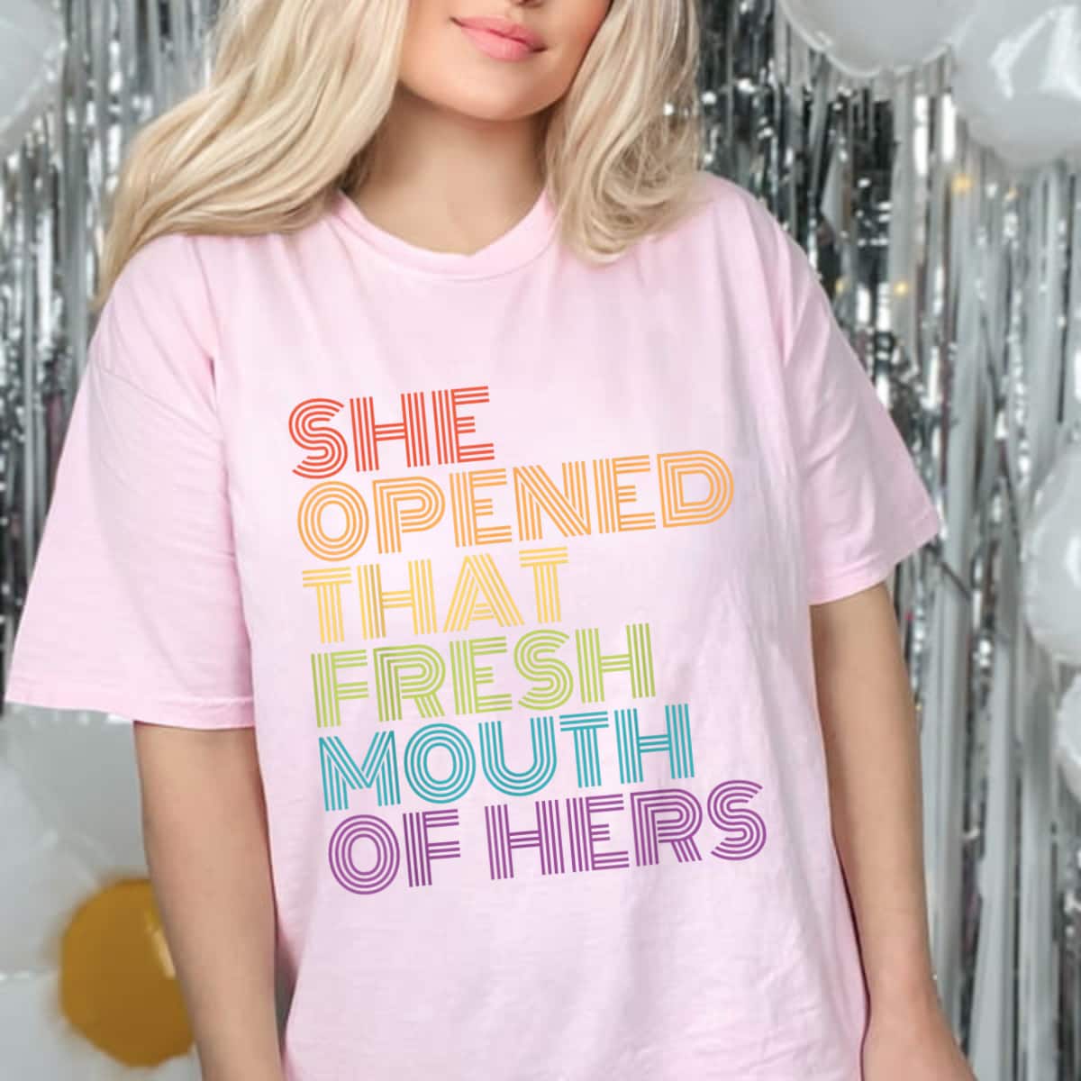 Feminist Gift For Nasty Women She Opened That Fresh Mouth T-Shirt Feminist Gift For Nasty Women She Opened That Fresh Mouth T-Shirt