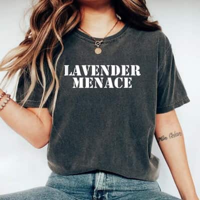 Retro Lesbian Feminist Lavender Menace T-Shirt