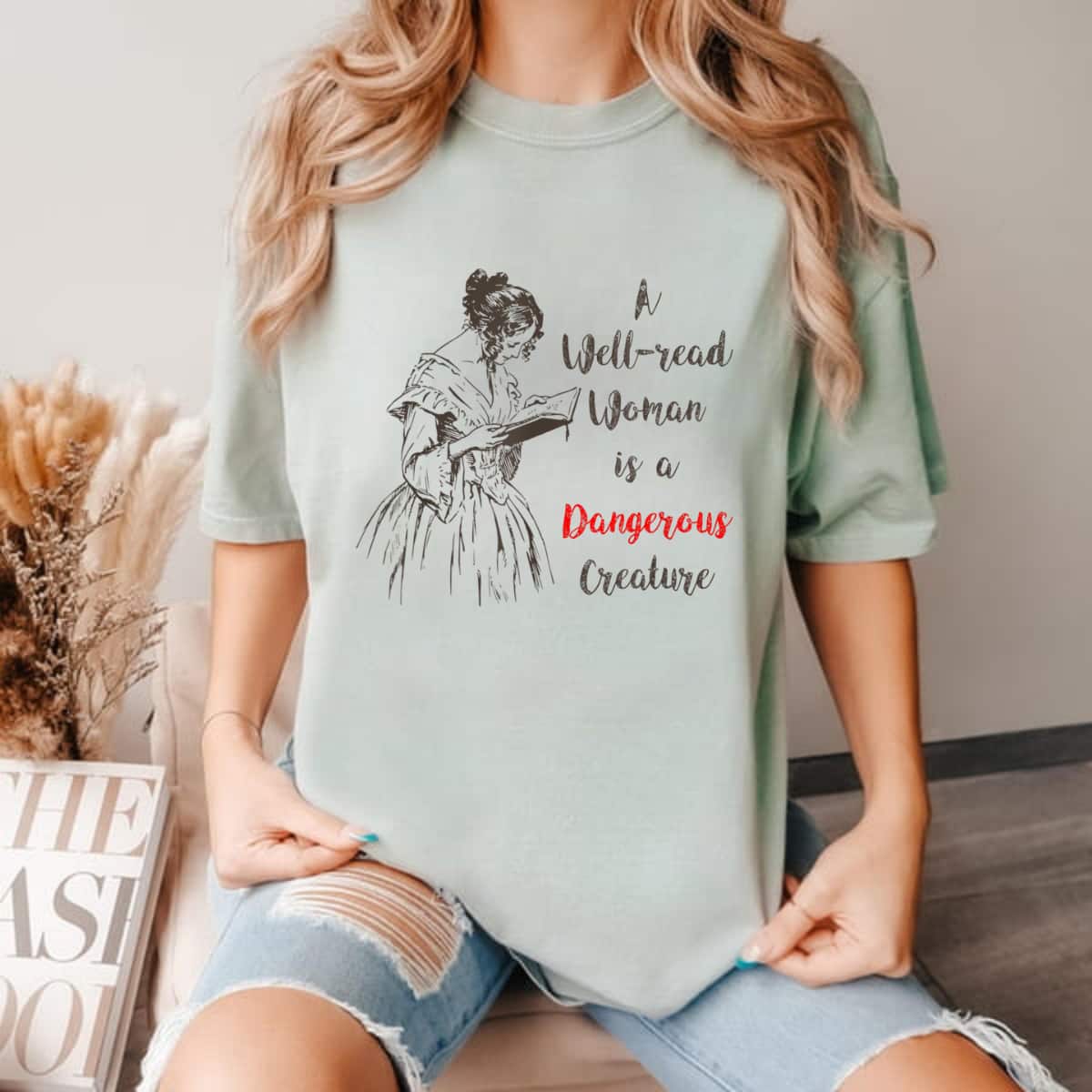 Feminist Dangerous Well-Read Woman Book Vintage Nerd T-Shirt Feminist Dangerous Well-Read Woman Book Vintage Nerd T-Shirt