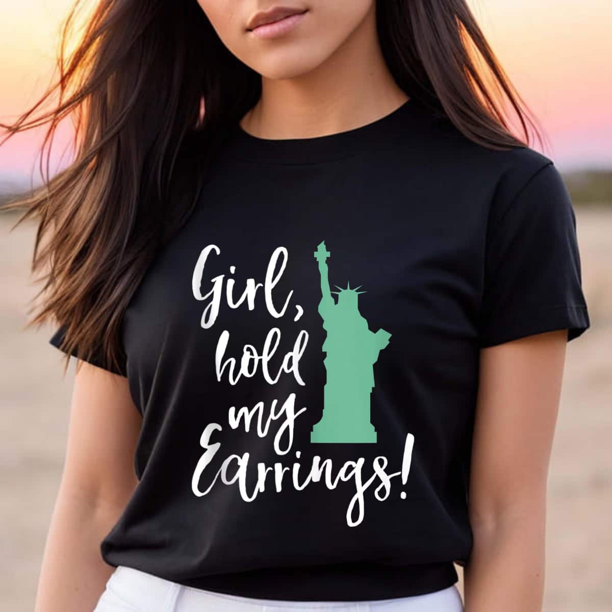 Funny Girl Hold My Earrings Feminist Equal Rights T-Shirt Funny Girl Hold My Earrings Feminist Equal Rights T-Shirt