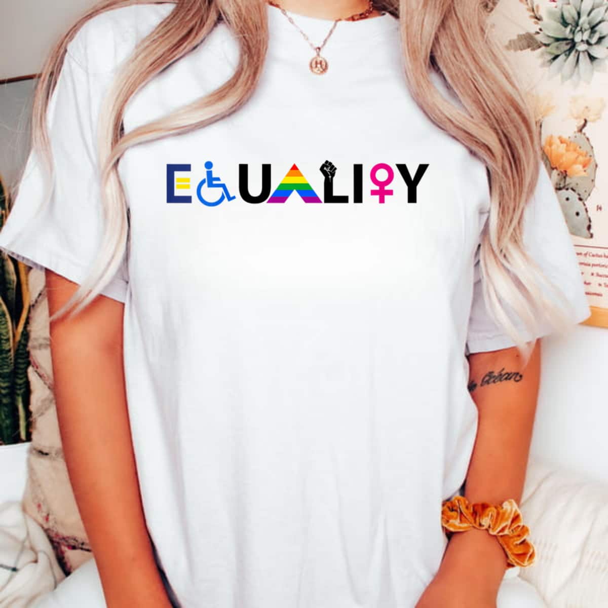 Womens EQUALITY Equal Rights LGBTQ Ally Unity Pride Feminist T-Shirt Womens EQUALITY Equal Rights LGBTQ Ally Unity Pride Feminist T-Shirt