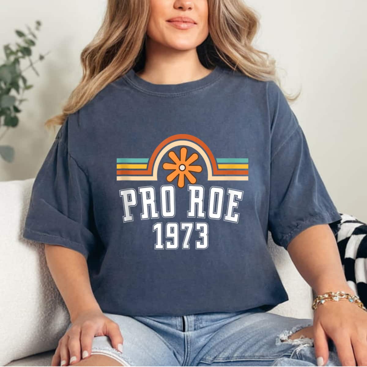 Pro Roe 1973 - Rainbow Feminism Rights Choice Flower T-Shirt Pro Roe 1973 - Rainbow Feminism Rights Choice Flower T-Shirt