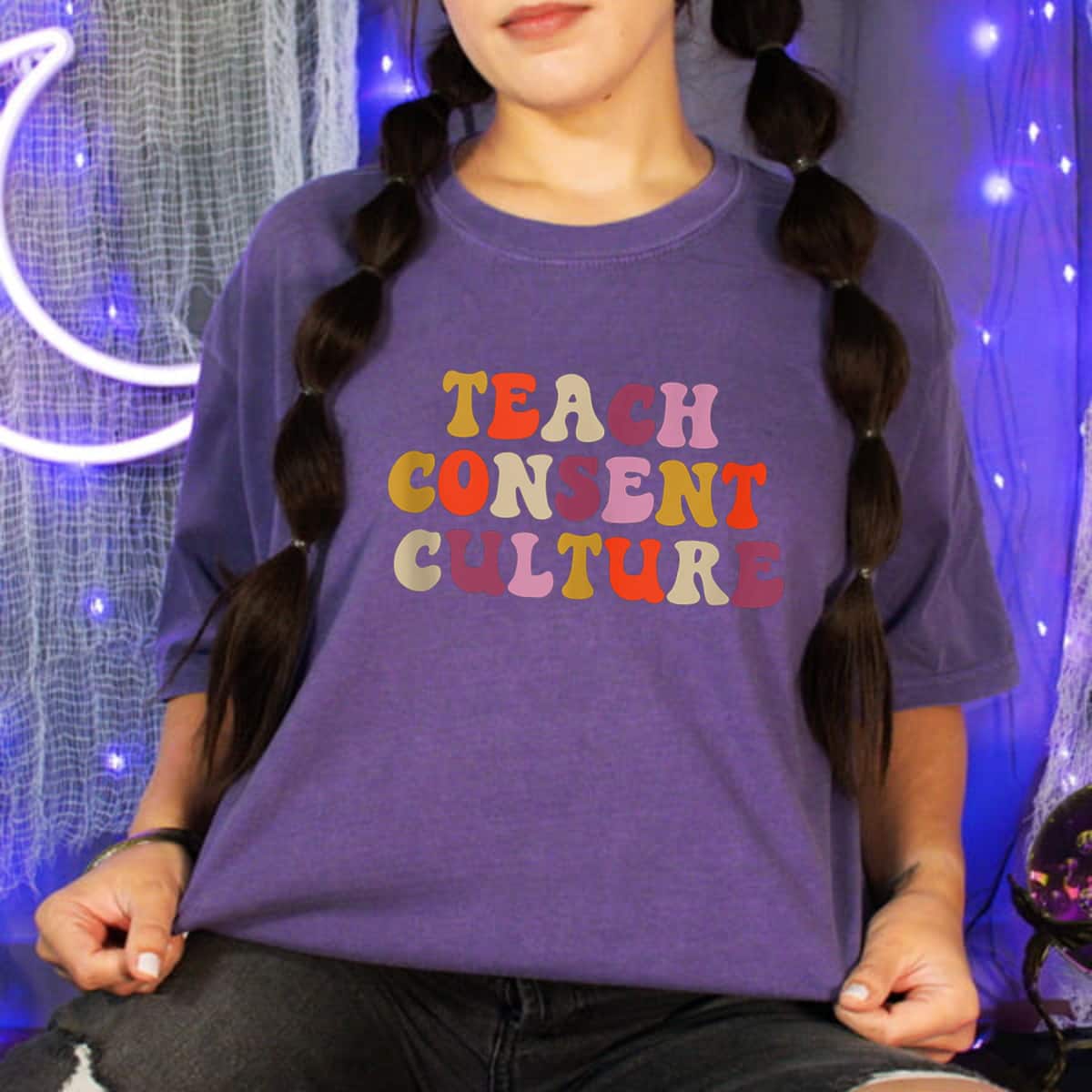 Groovy Feminist Teach Consent Culture Consent Education T-Shirt Groovy Feminist Teach Consent Culture Consent Education T-Shirt