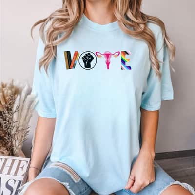 Womens Vote Feminist Rights Femi Book Symbol T-Shirt