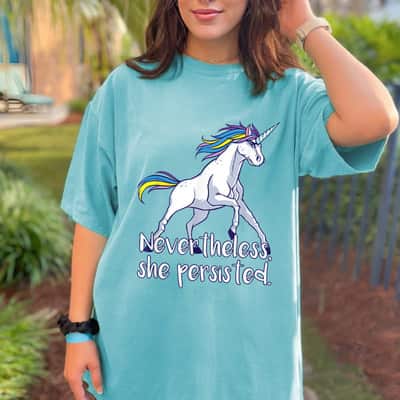 Feminism Gift Cute Strong Feminist Unicorn Girls T-Shirt