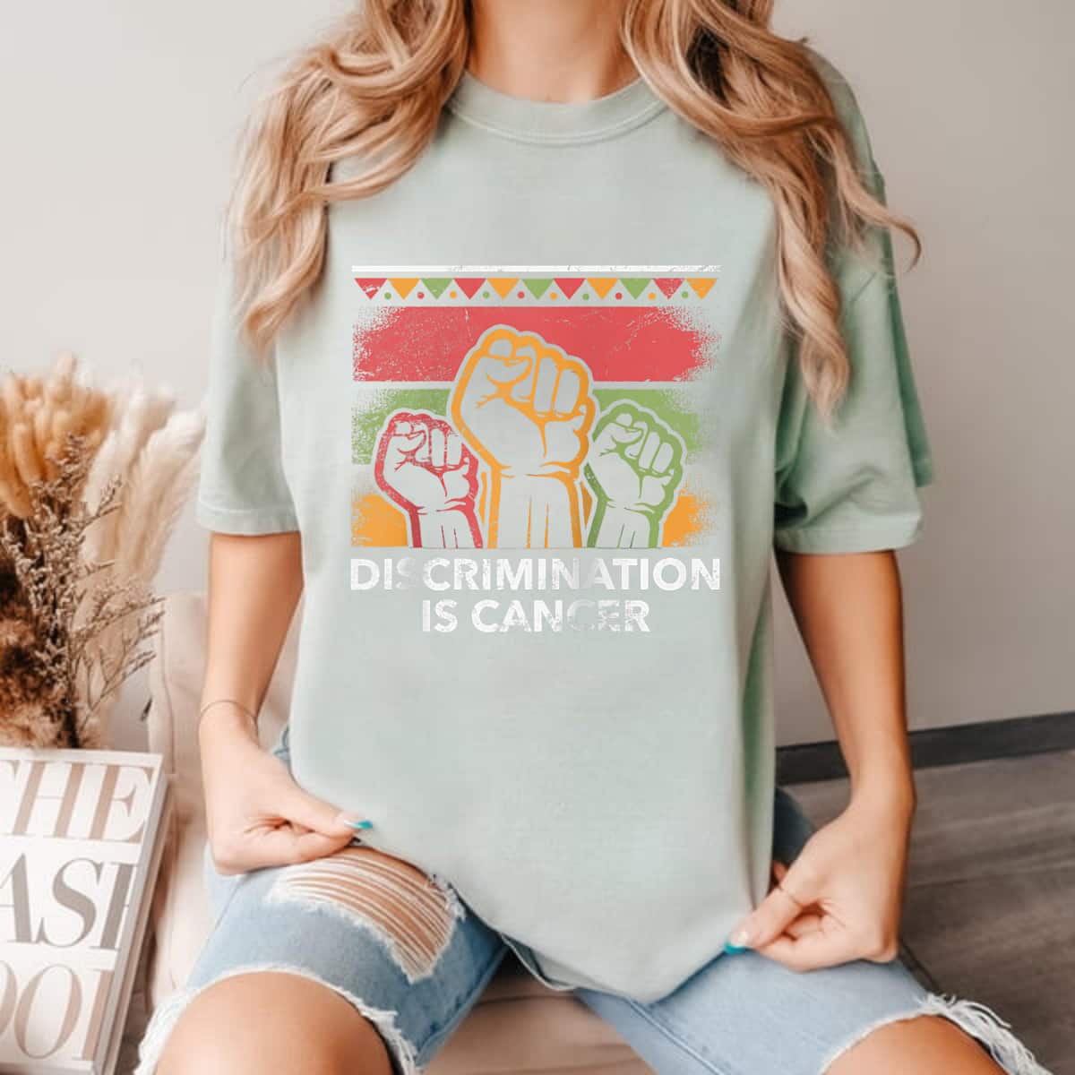 Discrimination Is Cancer Anti Racist Humanity Race Equality T-Shirt Discrimination Is Cancer Anti Racist Humanity Race Equality T-Shirt