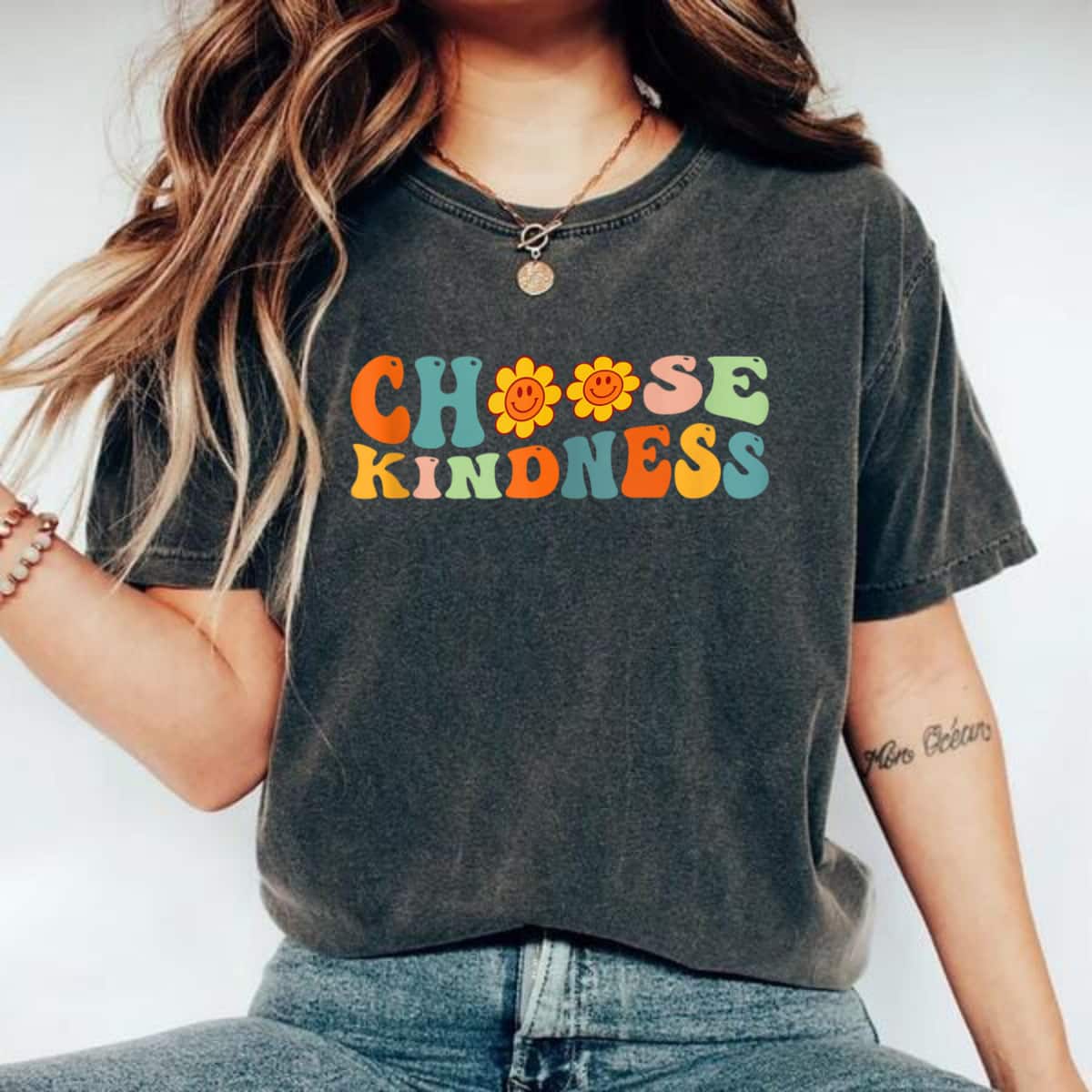 Choose Kindness Retro Groovy Daisy Be Kind Inspiration T-Shirt Choose Kindness Retro Groovy Daisy Be Kind Inspiration T-Shirt