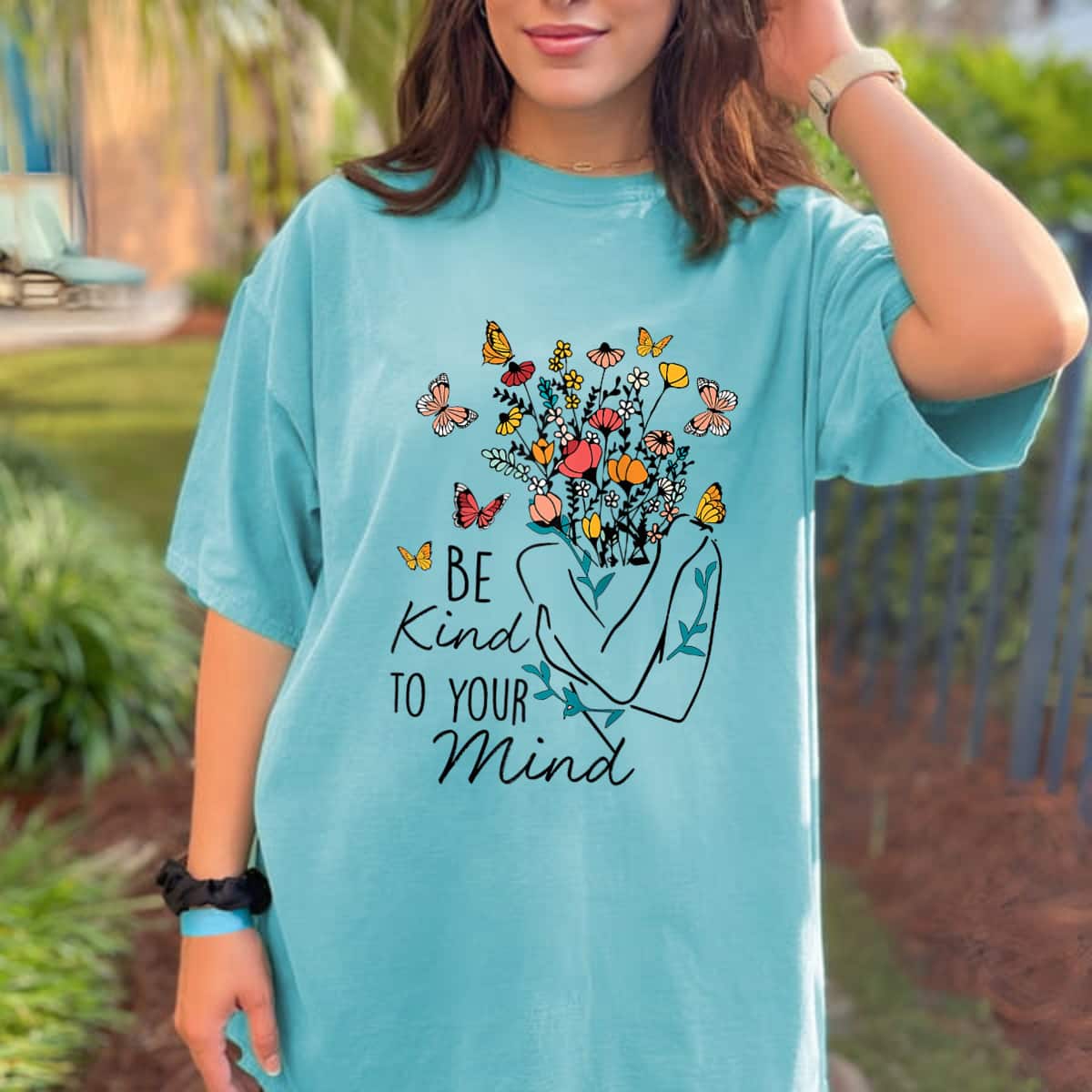 Women Be Kind To Your Mind Flower Mental Health Awareness T-Shirt Women Be Kind To Your Mind Flower Mental Health Awareness T-Shirt