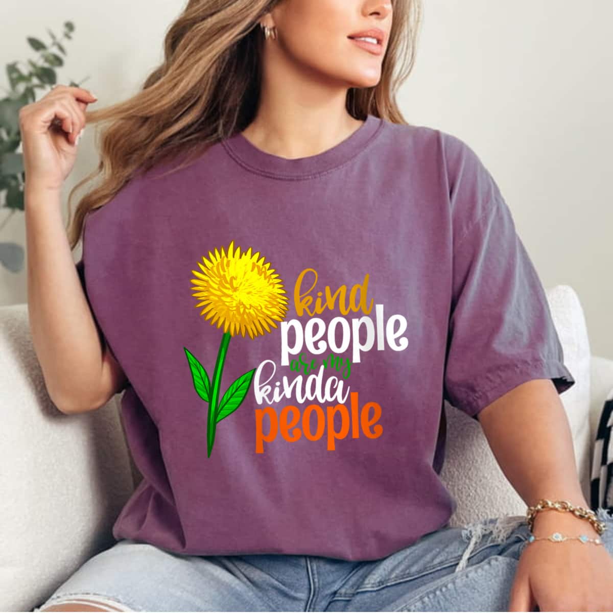 Womens Kind People Are My Kinda People Funny Women Unique Flowers T-Shirt Womens Kind People Are My Kinda People Funny Women Unique Flowers T-Shirt