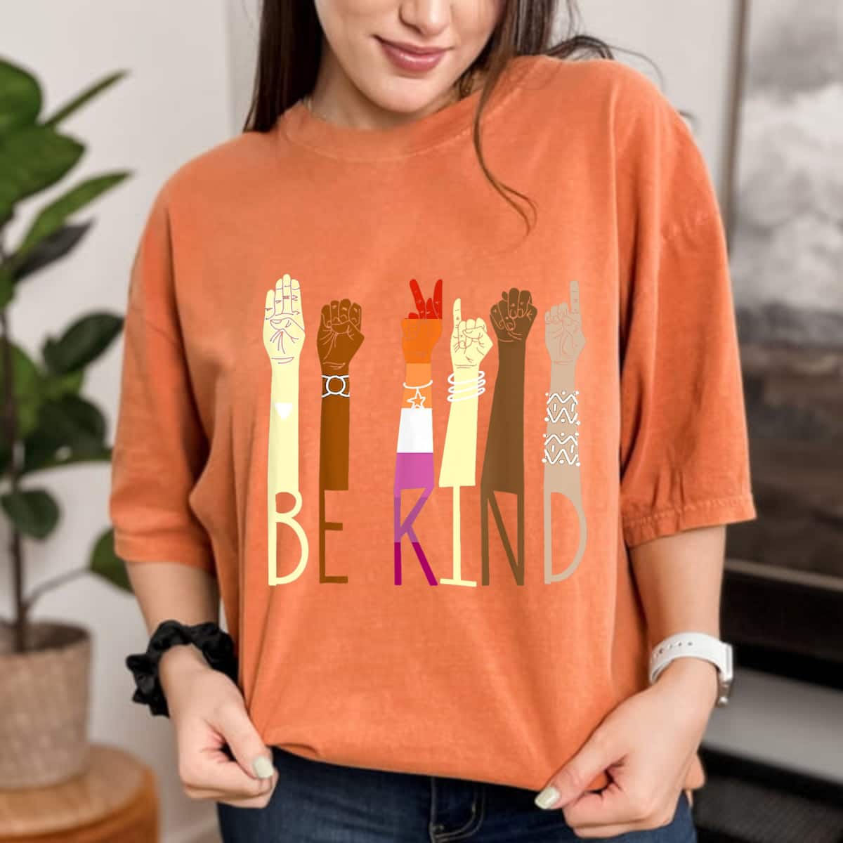 Be Kind Sign Language Hand Talking LGBT Lesbian Flag Pride T-Shirt Be Kind Sign Language Hand Talking LGBT Lesbian Flag Pride T-Shirt