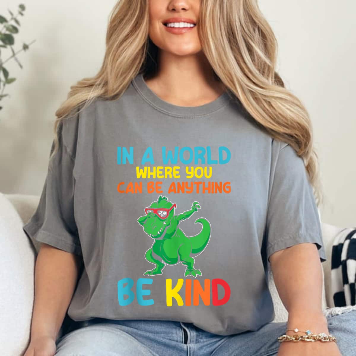 Boys Dino Kids Be Kind Kindness T-Shirt Boys Dino Kids Be Kind Kindness T-Shirt