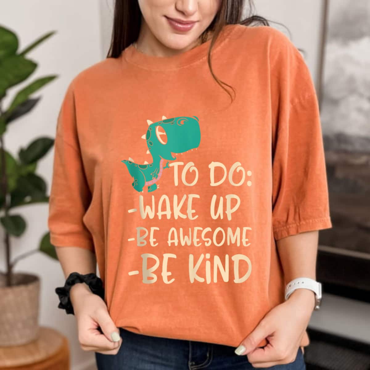 Boys Dino Kindness Wake Up Be Awesome Be Kind Kids T-Shirt Boys Dino Kindness Wake Up Be Awesome Be Kind Kids T-Shirt