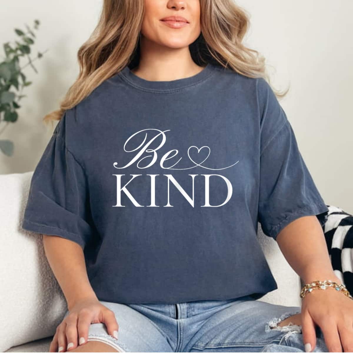 Womens Be Kind - Amazing Inspirational Cute Graphic T-Shirt Womens Be Kind - Amazing Inspirational Cute Graphic T-Shirt