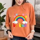 LGBT Be Kind Gay Pride LGBT Ally Rainbow Flag Retro Vintage T-Shirt